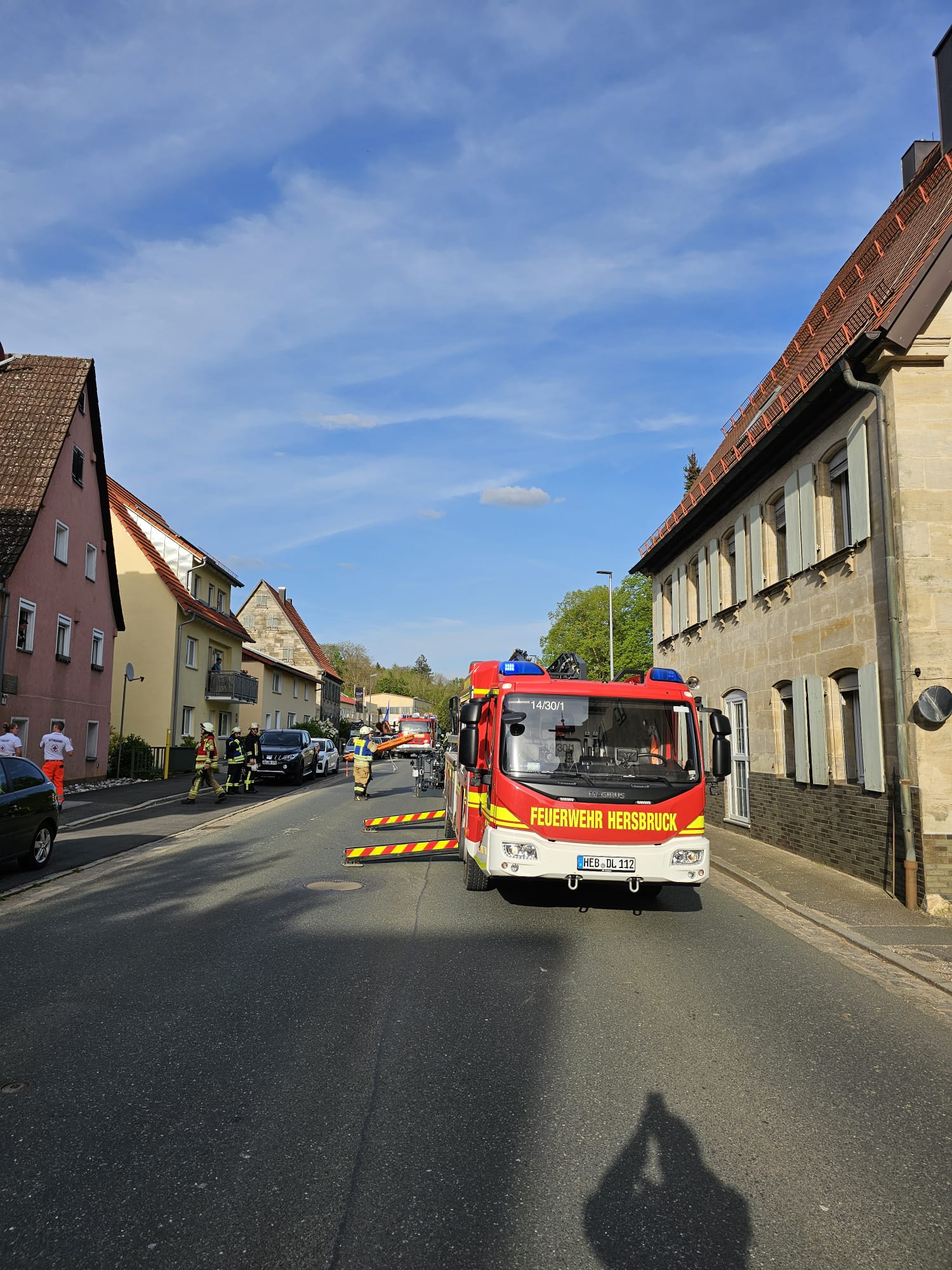 Einsatzfoto Rettung über Drehleiter 